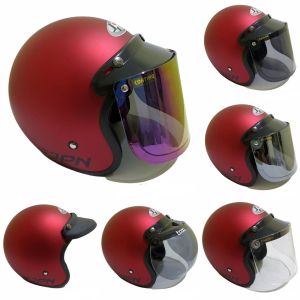 Helm bogo jpn maroon dof kaca datar flat visor