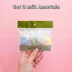 Set 3 mút xỏ ngón mini che khuyết điểm phủ phấn AMORTALS Garden In The Palm