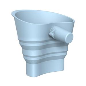 Bột Phễu máy trộn để bàn tập tin đính kèm với 30 độ góc cạnh Spout 30 độ góc cạnh tiết kiệm không gian cho máy trộn phụ kiện