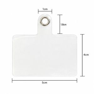 50Pcs Mobile Phone Lanyard Patch Transparent Fixed Card Tether Tab Patch Tag For Phone Decor