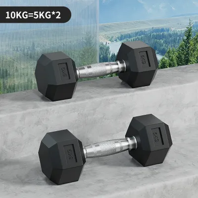 RIFOAM Hexagon Dumbbell 2.5/5/7.5/10/15/20 kg Gym fitness dumbbell weight lifting Angkat berat Muscle Training