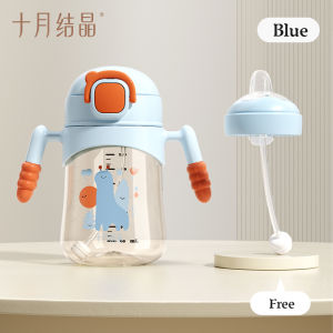 TEN-M JOURNEY Sippy Cup for Toddler with Straw Spill Proof PPSU Water Bottle with Handle for Babies