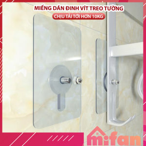 Miếng Dán Tường Đinh Vít Treo Tường Siêu Chắc MIFAN - Treo Giá Kệ Tranh Ảnh Trên Tường Không Cần Khoan Đục - Keo Dày