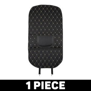 Multifunctional Car Seat Back Protector for Kid PU Leather Car Protector Pad with Storage Pocket Waterproof Anti Kick Mat