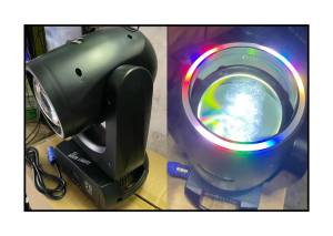 Moving Beam 220W Manual Focus Moving Head Beam with 8 Gobo Prism RainbowEffect LedString