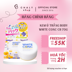 Kem White Conc Whitening Body Pack CII dưỡng ủ trắng toàn thân 70g Nhật Bản