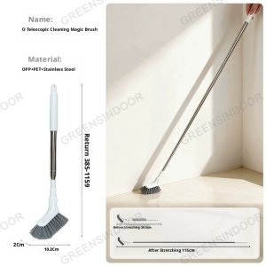 GREENSINDOOR Extendable Gap Cleaning Brush 115CM Long Handle Crevice Cleaner Window Track Tile Grout