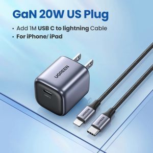 UGREEN GaN 20W Charger PD Fast USB Type C Charger USB C PD3.0 QC3.0 PPS Quick Charging For iPhone 14 13 12 11 Pro Max Tablet2026