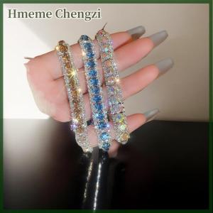 Hmeme New Rainbow Bracelets For Women Colorful Zirconia Wedding Bracelet On Hand Gifts For Girls Jewelry
