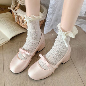 【CozyNesto】จัดส่งจากกรุงเทพ!ถุงเท้าน่ารักลูกไม้สามมิติของผู้หญิง ถุงเท้า JK ถุงเท้าแฟชั่น นุ่มและเป็นมิตรกับผิว ระบายอากาศและดูดซับเหงื่อ หนึ่งขนาดเหมาะกับทุกคน