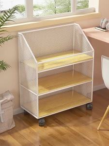 Movable Book Shelf Rack Cabinet Bookcases & Shelving Bookshelf Portability Office Station Desk Storage Student Classroom Movable Book Shelf Rack Storage