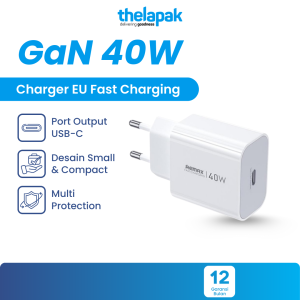 Remax Doly Dul Port Charger with USB-C Cable CA10 GaN 40W Fast Charging