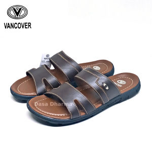 Sandal Kulit Pria Bapak Bapak Selop Coklat