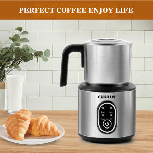 CHULUX 4 in1 Electric Detachable Milk Frother Frothing Foamer Fully automatic Milk Warmer Cold/Hot Latte Cappuccino Chocolate