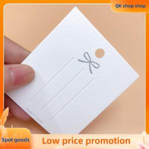 ✨QK shop✨ 50PCS White Hairpin Card Trinket Bow Display Cards Cardboard Packing Paper
