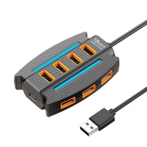 Trạm trạm kết nối USB Mở Rộng Dock 10 Cổng Hub USB với ánh sáng môi trường 120Cm Cáp USB Mở Rộng truyền dữ liệu Expander