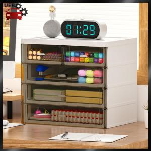 [Ueb Wholesale Mall] 4 Tier Stackable Desktop Storage Drawers W/ 5 Drawers Drawers Storage Unit Stackable Desk Storage Box for Office