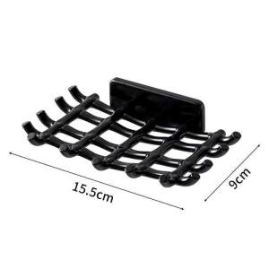 COD Over Soap Dishes Holder with Drainage for Bathroom Shower No-Drilling Wall Mounted Plastic Soap Case Tray with Razor Holder Hooks Kitchen Sink Sponge Holder Accessories