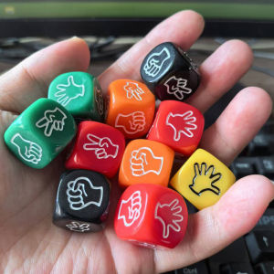 30/10PCS 20mm Leisure Toys Finger Guessing Dicing Rock Paper Scissors Games For Kids Adults Drinking Party Carnival Fun Favors