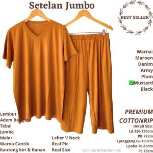 SETELAN WANITA TERBARU 2026 JUMBO COTTONRIP ADEM DINGIN