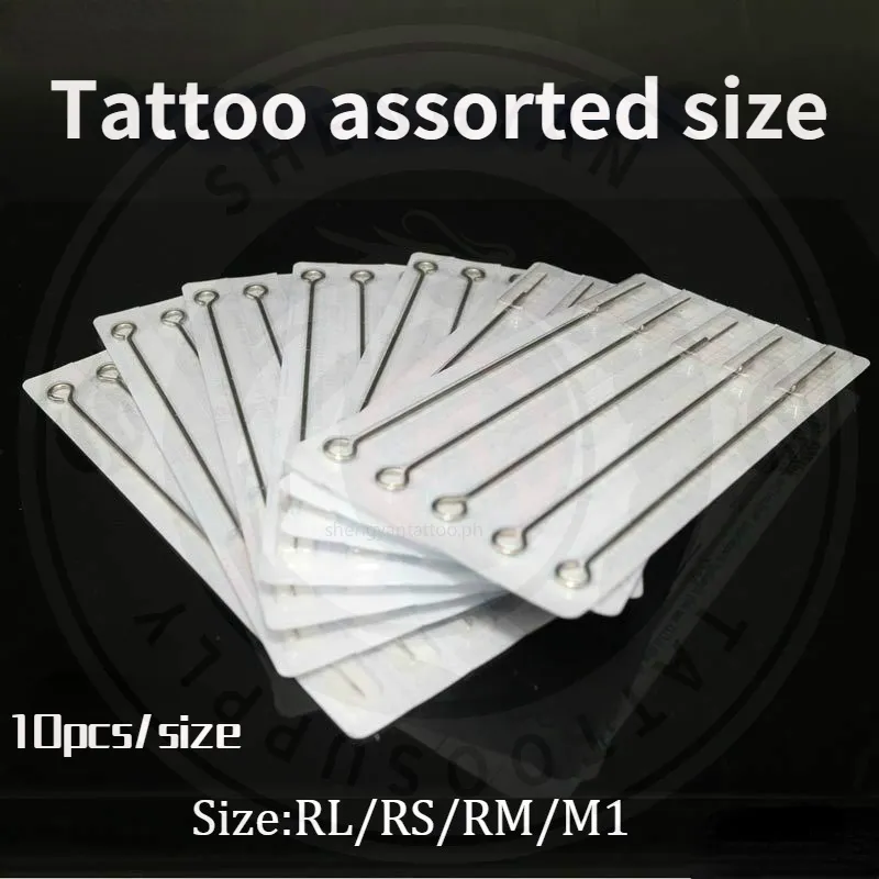 50PCS Tattoo Needles Standard Sizes 1203RL+05RL+07RL+09RL+11RL 10Pcs of  Each Tattoo Cartridge Needle Round Liner Tattoo Needle Assorted