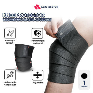 GEN ACTIVE Knee Protector Elastis Knee Adjustable Pelindung Lutut Gym Fitness Therapy Weightlifting