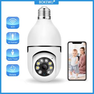 BOKEWU E27 2MP 1080P Wireless Surveillance Camera Auto Tracking IP Camera WiFi Night Vision CCTV Camera Security Monitor