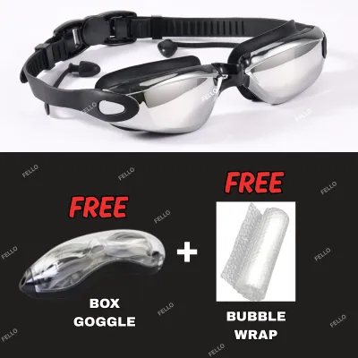 🇲🇾READY STOCK KL Goggle Swimming With Power Degree Kids Adult Swimming Goggles Gogle Cermin Mata Renang Berenang近视游泳眼镜泳眼