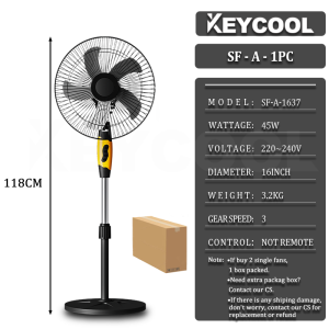 Electric fan stand fan 16 Inch 5 Blade household Energy saving fan 2pcs on sale