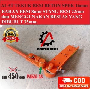 [ TERLARIS ] Alat Tekuk Besi Beton Penekuk Besi Beton Plat Strip Besi Nako Besi Ulir Spek 16mm