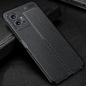 Case For Vivo Y30 Y55 Y75 5G VivoY30 VivoY55 VivoY75 2022 Leather Texture Soft TPU Silicone Phone Casing Back Cover Shockproof Bumper Simple Fashion Solid Color