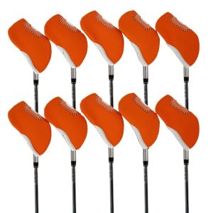 MOQIA Durable 10 Pcs/Set Iron Wedge Protector Iron Pole Cover Protective Cover Golf Putter Accessories Golf Iron Headcover Protector Case Spider Head Cover Golf Iron Covers Set