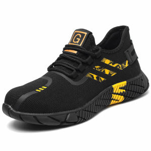 Rillttend Ready Stock Safety Shoes for Men Women Steel Toe Shock Absorber Lightweight Breathable Work Hiking Shoes