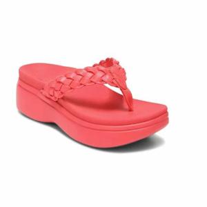 Free Shipping Summer Wedge-Heeled Thick-Soled Flip-Flops For Women New Style Soft-Soled-Style Beach Sandals For Vacation