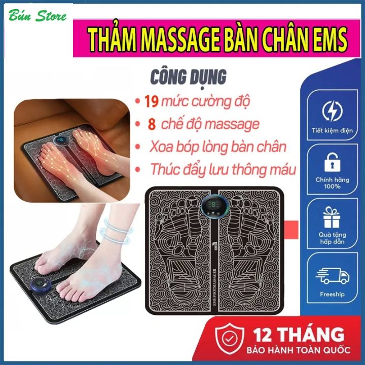 Thảm massage chân xung điện EMS,Thảm mát xa bàn chân giúp lưu thông khí ...