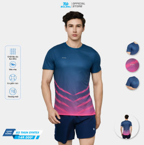 Áo Thun Thể Thao Nam Bulbal Syntex Chạy Bộ Tập Gym Pickleball Vải Siêu Nhẹ Mát Co Giãn Cao