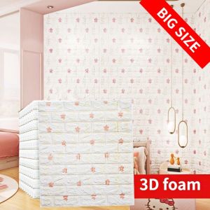 3D Brick Foam Wallpaper Dinding Self-adhesive Wall Sticker Decor Waterproof Design Simple
