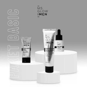 MS Glow Men Pria Paket Basic isi 3 BPOM Paket Skincare Perawatan Wajah Pria Kulit Bersih Bebas Kusam