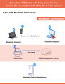 LOYALTY-SECU Portable USB Network Bluetooth Print Server Adapter for USB Printer Gray. 