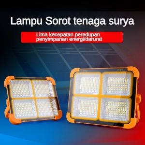 Lampu Sorot Tenaga Surya Lampu Led Emergency Solar Panel LED Portable Lampu Kemah