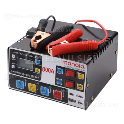 Charger Aki Portable 3800A 12V/24V Car Battery Charger Motor Mobil Smart Battery Charger Motor Mobil DigitaI Intelligent Automatic Cas Aki Sepenuhnya Otomatis Identifikasi otomatis baterai carger