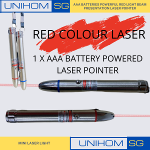 UnihomSG [ReadyStock] Laser Pointer 1 piece of AAA Battery Powerful Red Light Beam Presentation Laser Pointer Cats Play Toys