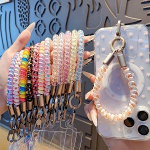 FLYING TPU Phone Wrist Strap Anti-Lost Adjustable Phone Wrist Chain Creative Coiled Telephone Cord Phone Lanyard Phone Accessories