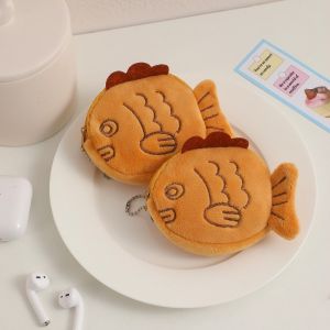Cute Cartoon Plush Shark Coin Purse Plush Zipper Animal Wallet Kids Coin Bag New Stock