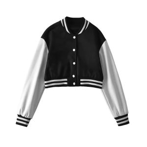 🦋 VEVE Vintage Printed Bomber Jackets Long Sleeved Varsity Jackets Coats for Women