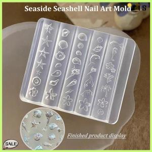 Follow Get New【TIS】 1 PCS 3D Lily Hoa Vỏ Sò Biển ốc xà cừ san hô Sao Biển Acrylic móng tay khuôn tự làm móng tay Silicone móng tay nghệ thuật trang trí khuôn