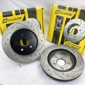 ILLUSION PROTON X70 FRONT & REAR ( DEPAN & BELAKANG ) DISC BRAKE ROTOR SPORT SLOTTED & DRILLED