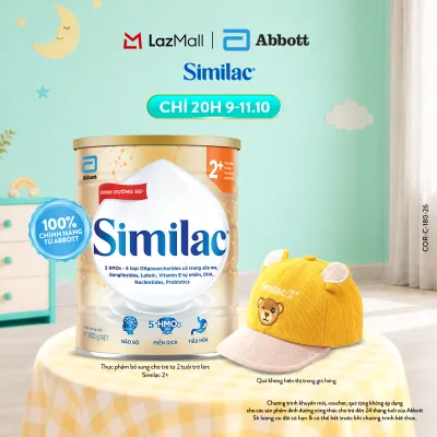 Sữa bột Similac 5G 2+ 800g cho trẻ từ 2-6 tuổi + Nón gấu