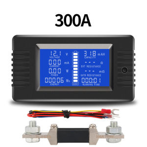 DC 0-200V 300A โวลต์มิเตอร์แอมป์มิเตอร์เครื่องทดสอบแบตเตอรี่ความจุความต้านทานไฟฟ้ามิเตอร์วัดกระแสไฟ Monitor 12V 24V 48V 96V