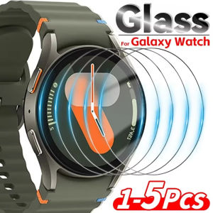 1/5PCS 9H Tempered Glass Screen Protector for Samsung Galaxy Watch 7 6 40mm 44mm Clear Full Cover Protective Film Anti-Scratch